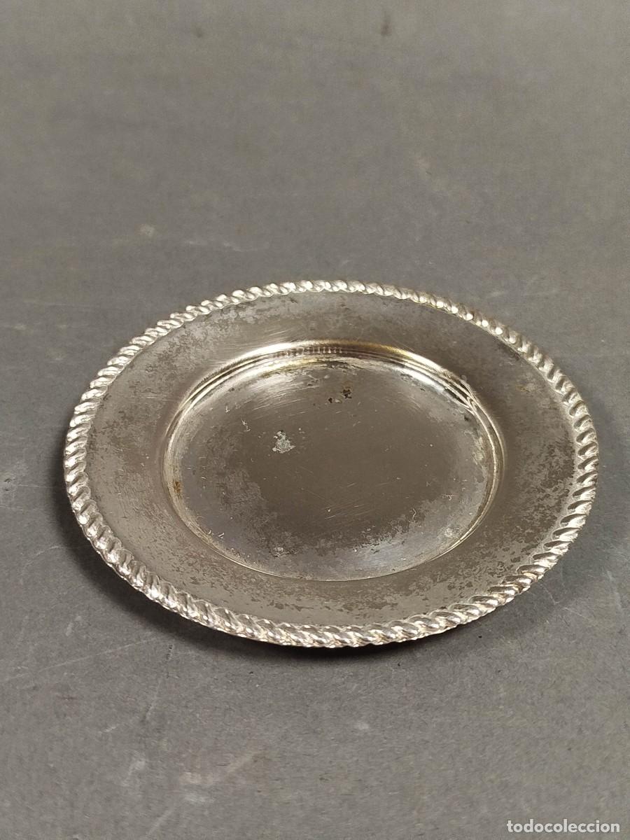 Antig&uuml;edades: PLATITO DE METAL PLATEADO - Foto 2