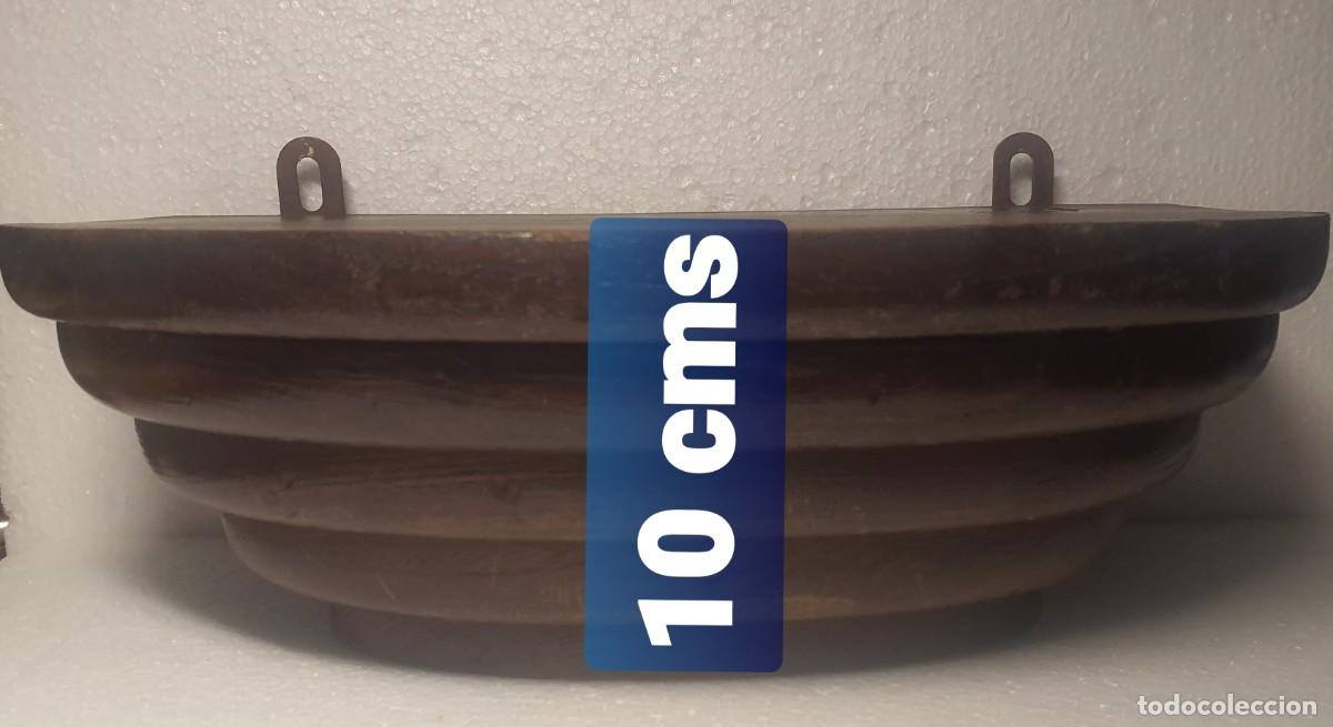 Antig&uuml;edades: PEANA DE MADERA PARA FIGURAS RELIGIOSAS - Foto 3