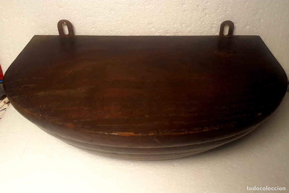Antig&uuml;edades: PEANA DE MADERA PARA FIGURAS RELIGIOSAS - Foto 1
