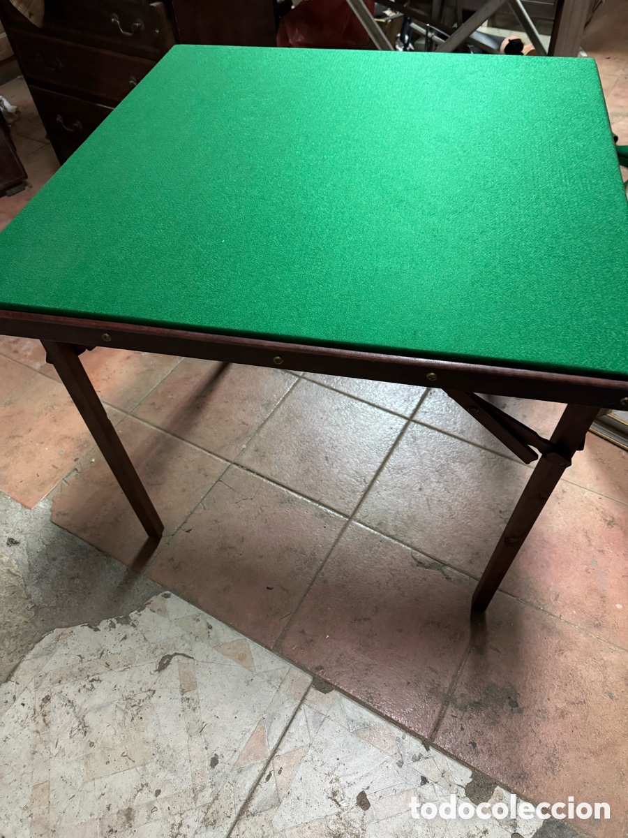 Antig&uuml;edades: Mesa de juego plegable - Foto 2