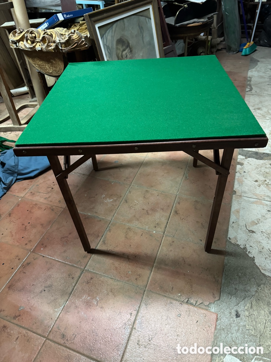 Antig&uuml;edades: Mesa de juego plegable - Foto 3
