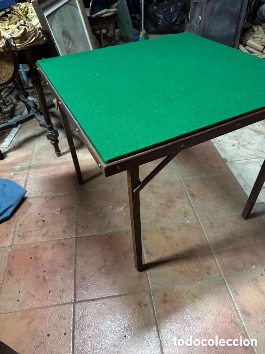Antig&uuml;edades: Mesa de juego plegable - Foto 5