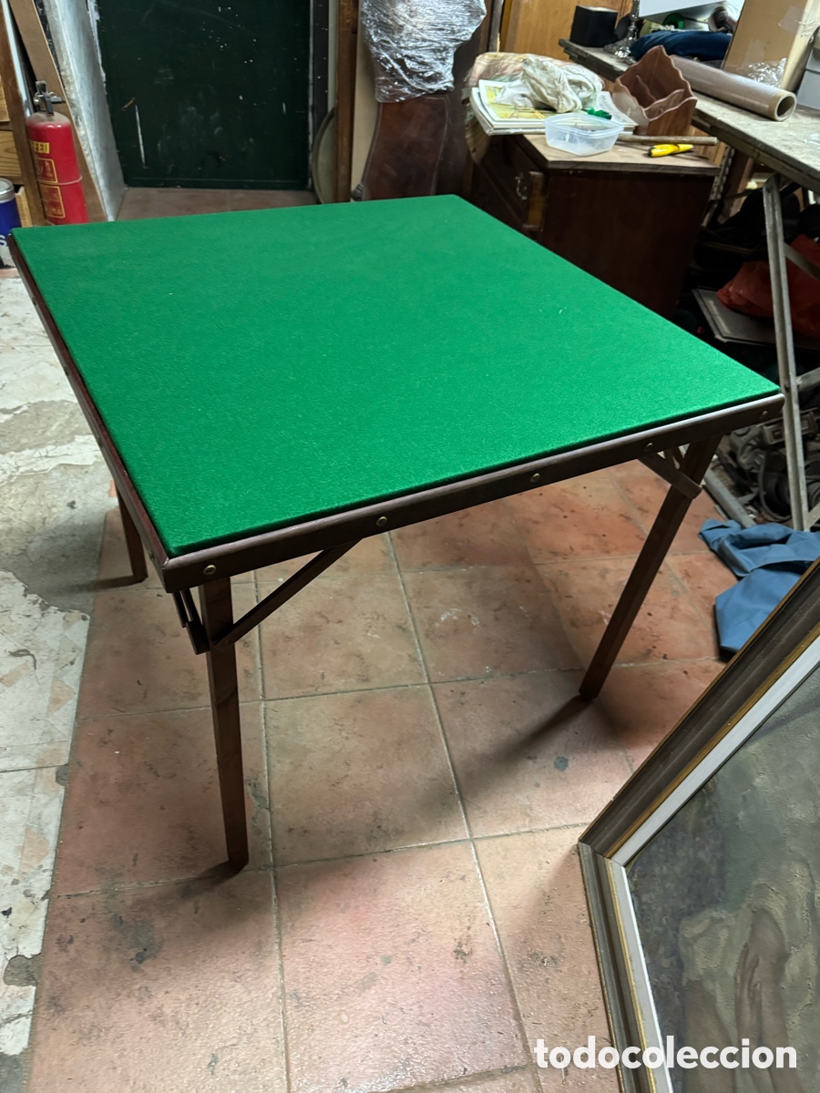 Antig&uuml;edades: Mesa de juego plegable - Foto 1