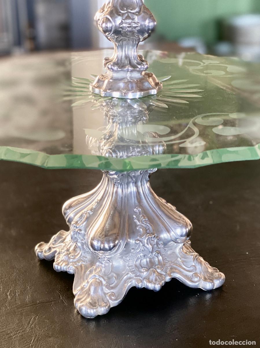 Antig&uuml;edades: Centro de mesa . Plata y cristal . Modernista - Foto 3