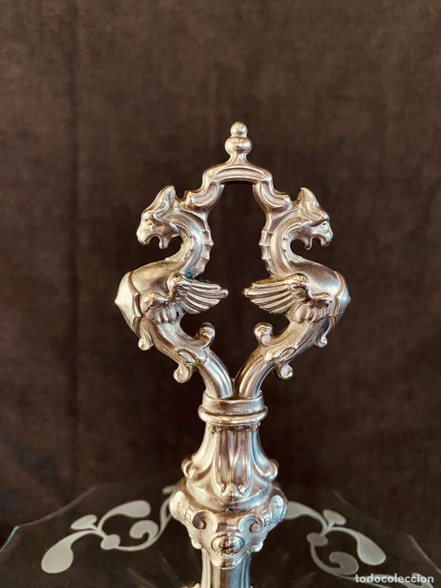 Antig&uuml;edades: Centro de mesa . Plata y cristal . Modernista - Foto 5