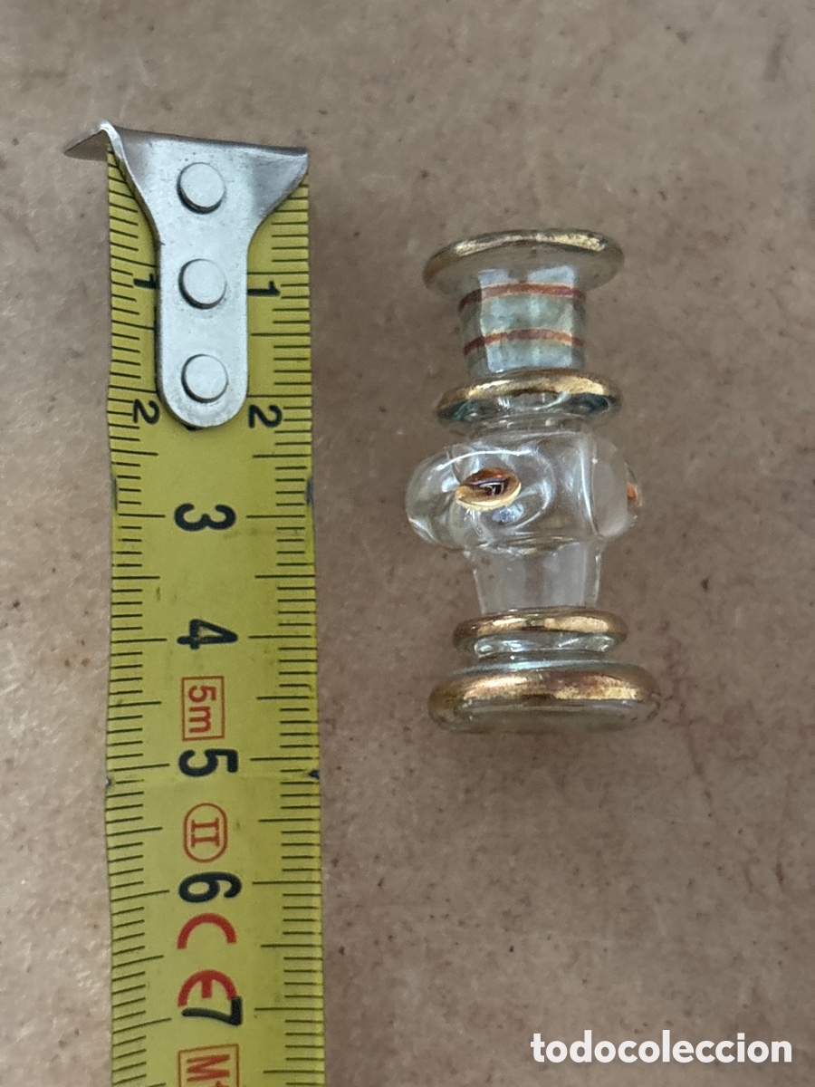 Antig&uuml;edades: Antiguo tintero de cristal en miniatura (A5) - Foto 2