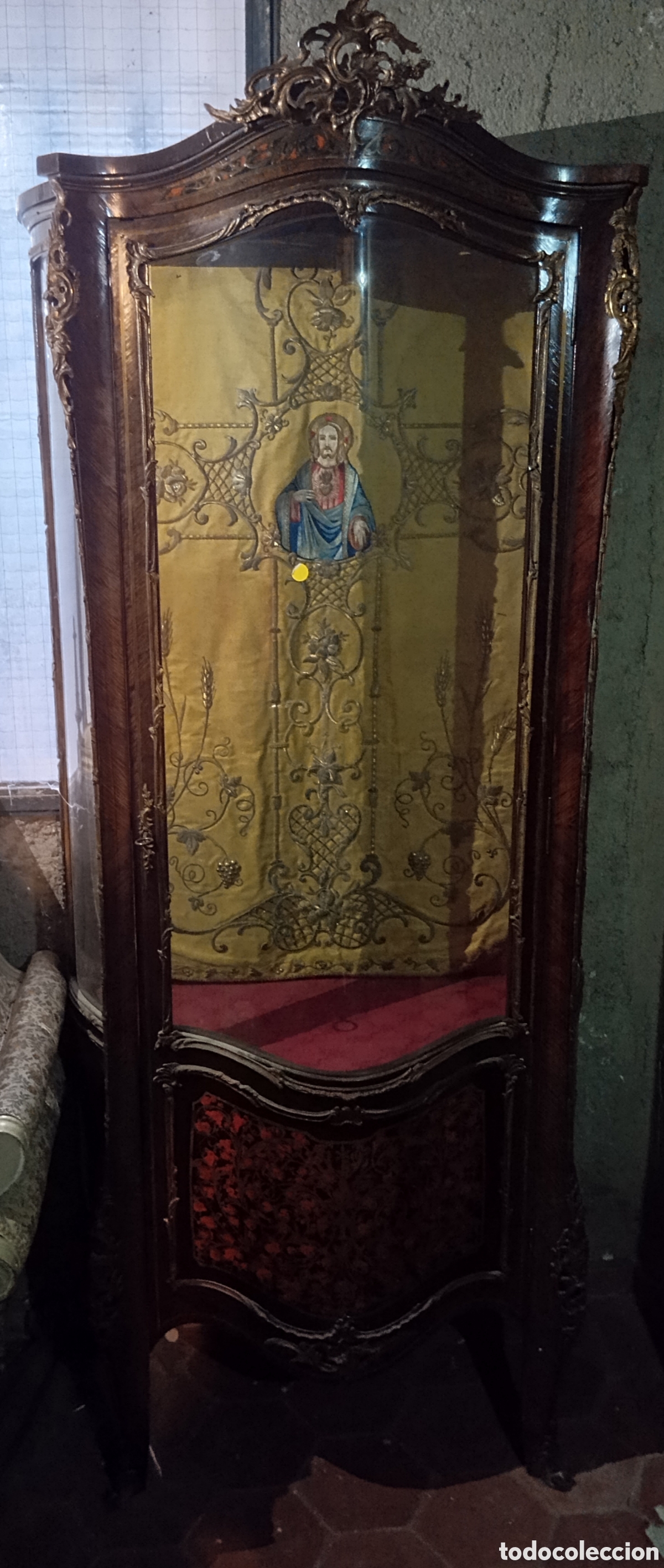 Antig&uuml;edades: Vitrina Luis XV. Siglo XIX - Foto 1