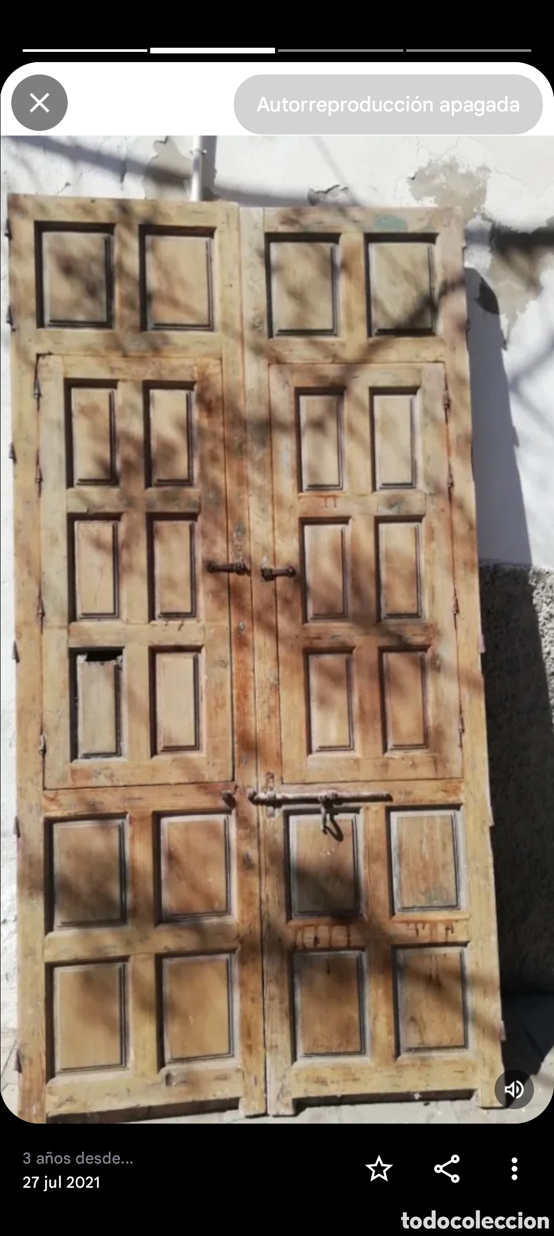 Antig&uuml;edades: PORT&Oacute;N ANTIGUO MADERA DE CAOBA - Foto 3