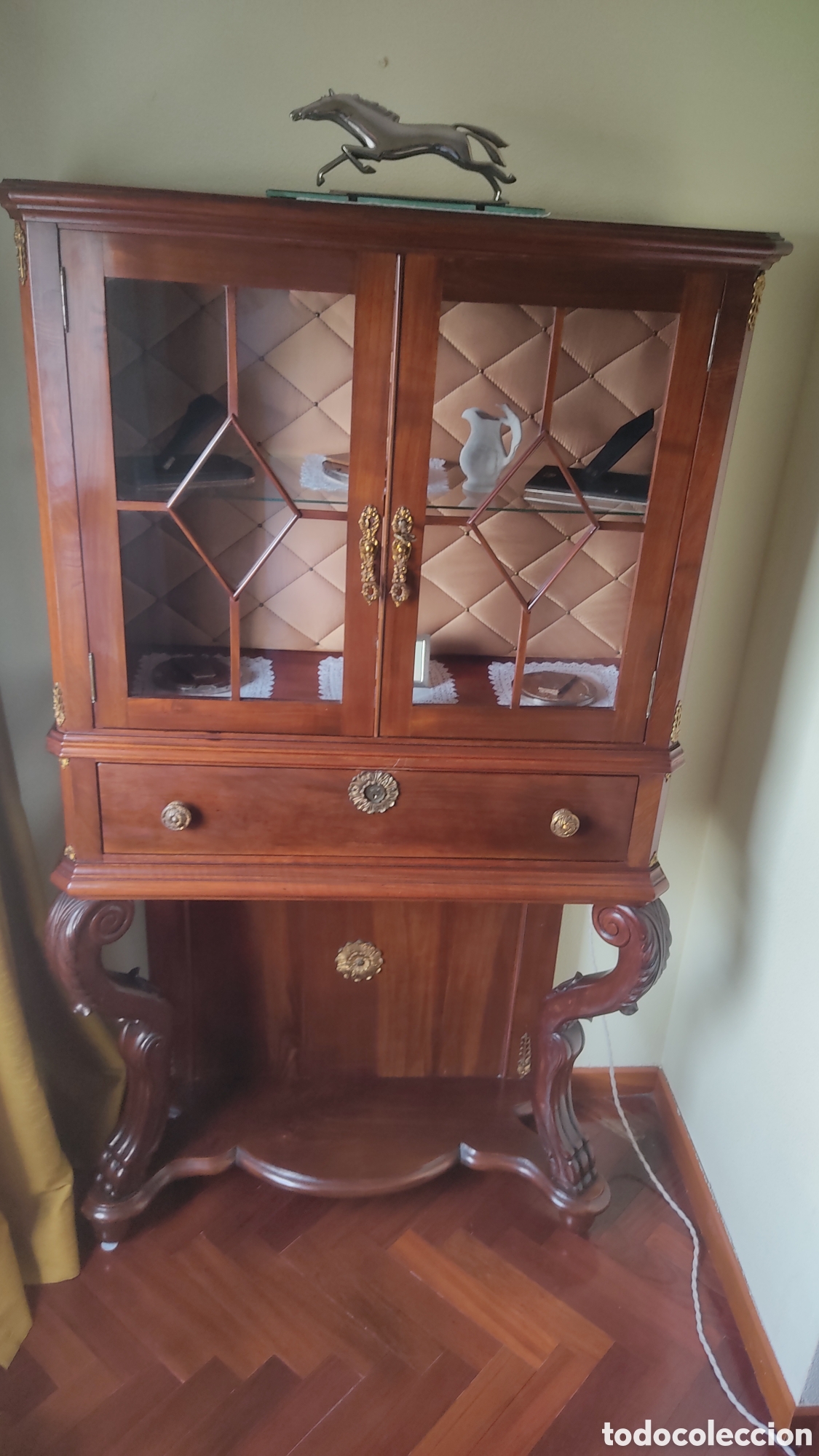 Antig&uuml;edades: Vitrina francesa de caoba. - Foto 15