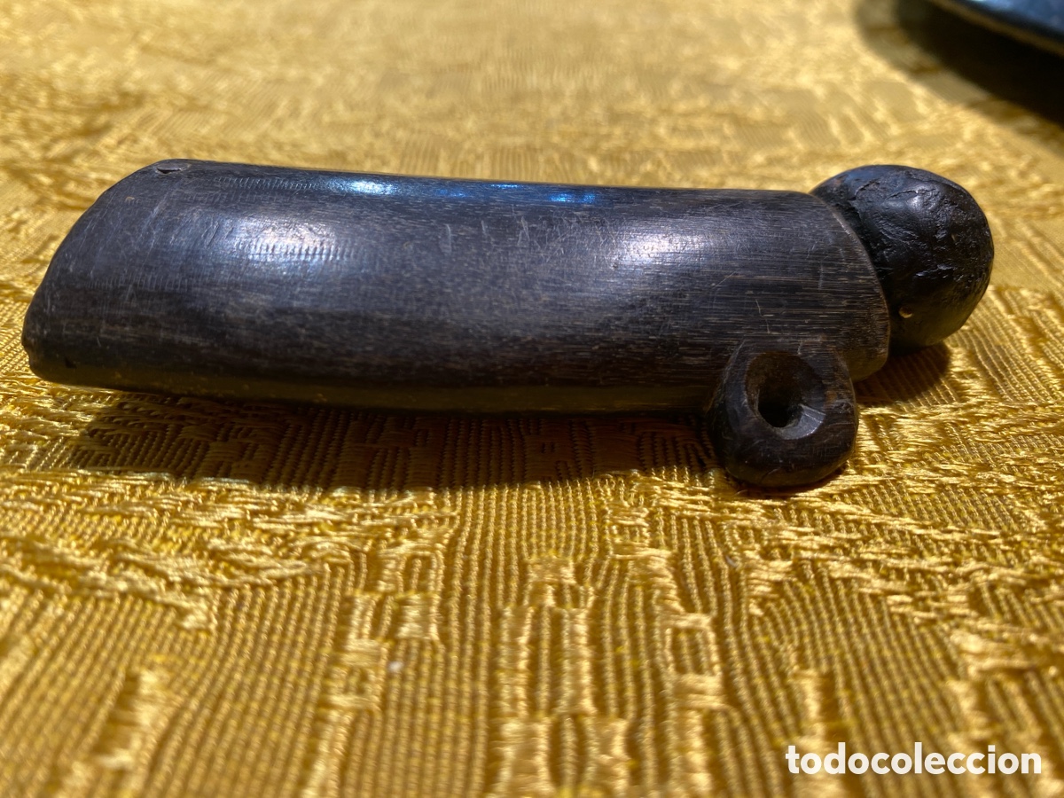 Antig&uuml;edades: Pastoril Objeto antiguo asta de toro - Foto 3