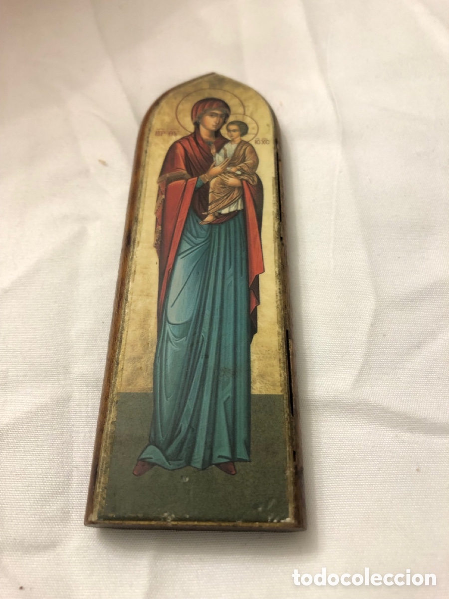 Antig&uuml;edades: Un &iacute;cono religioso de madera - Foto 1