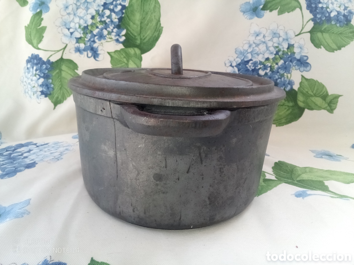 Antig&uuml;edades: OLLA OVALADA DE HIERRO FUNDIDO 10 - CAZUELA - PEROL - Foto 3