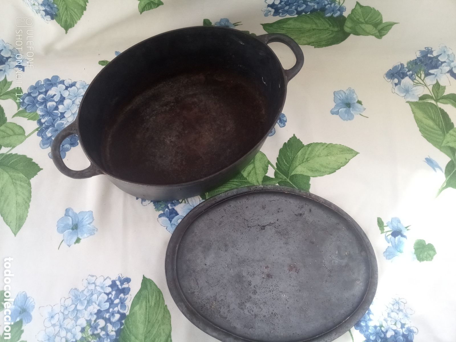 Antig&uuml;edades: OLLA OVALADA DE HIERRO FUNDIDO 10 - CAZUELA - PEROL - Foto 7
