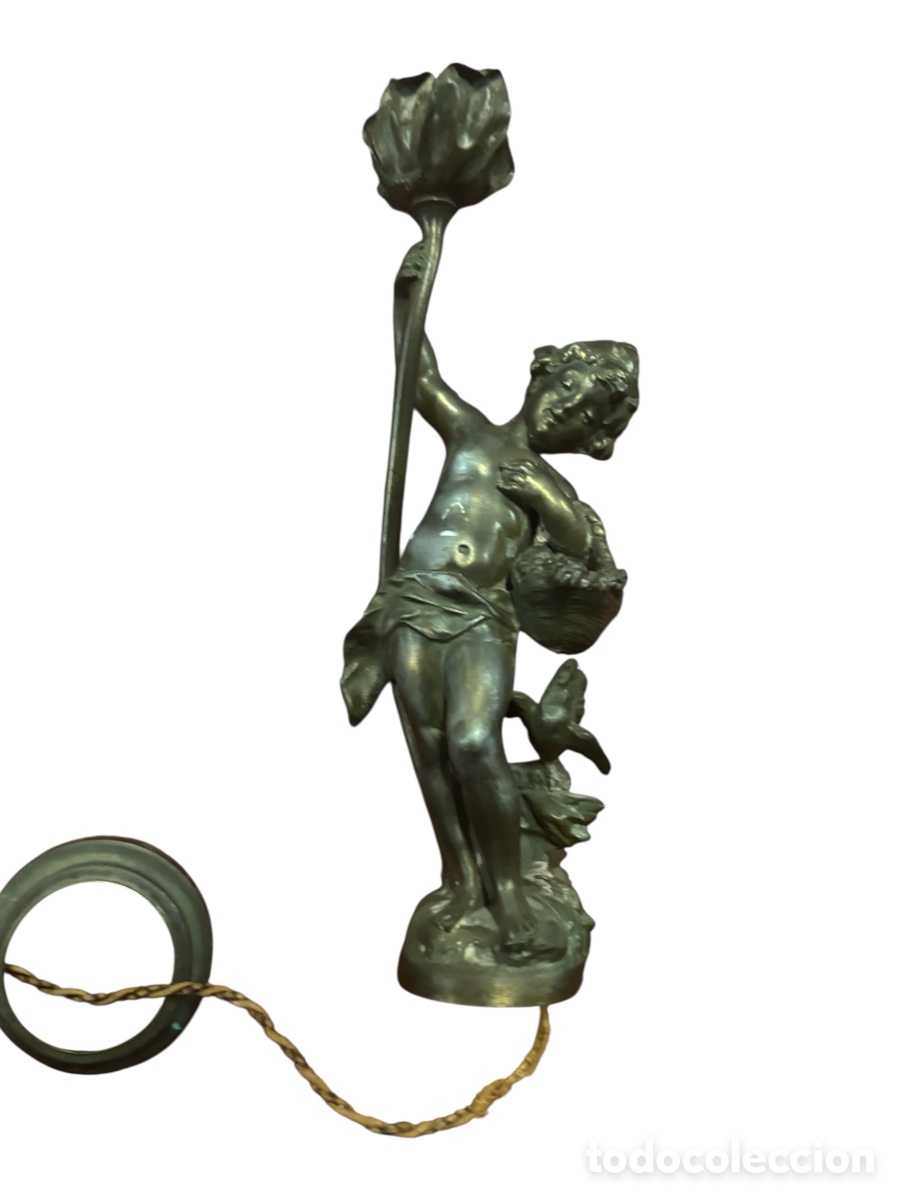 Antig&uuml;edades: Lamparita de bronce. Francesa. - Foto 6