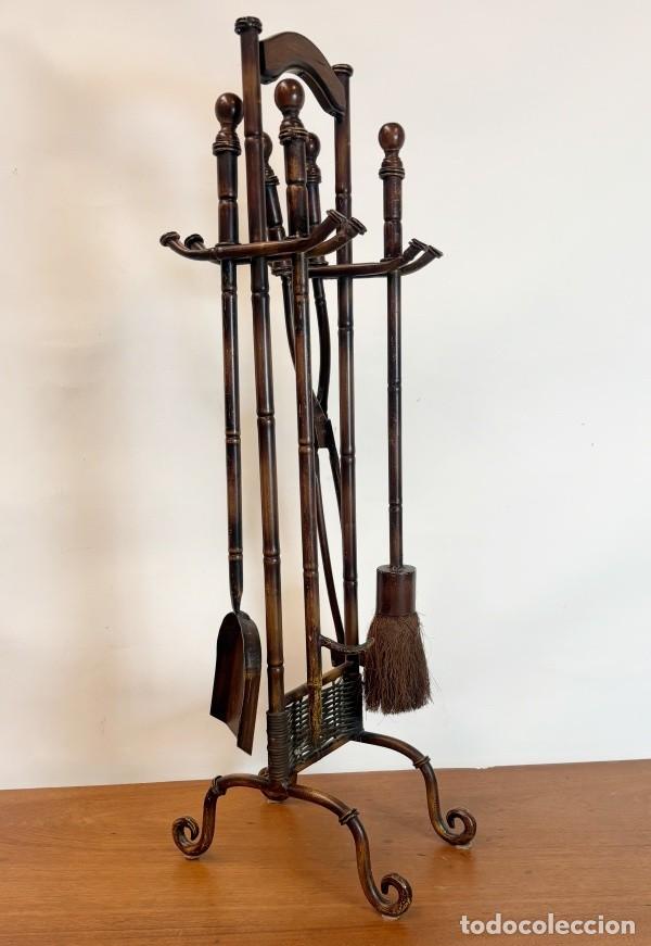 Antig&uuml;edades: Juego de Herramientas para Chimenea - Foto 2