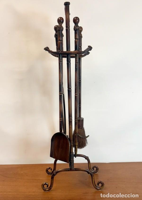 Antig&uuml;edades: Juego de Herramientas para Chimenea - Foto 3