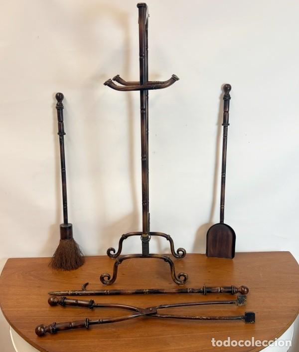 Antig&uuml;edades: Juego de Herramientas para Chimenea - Foto 6
