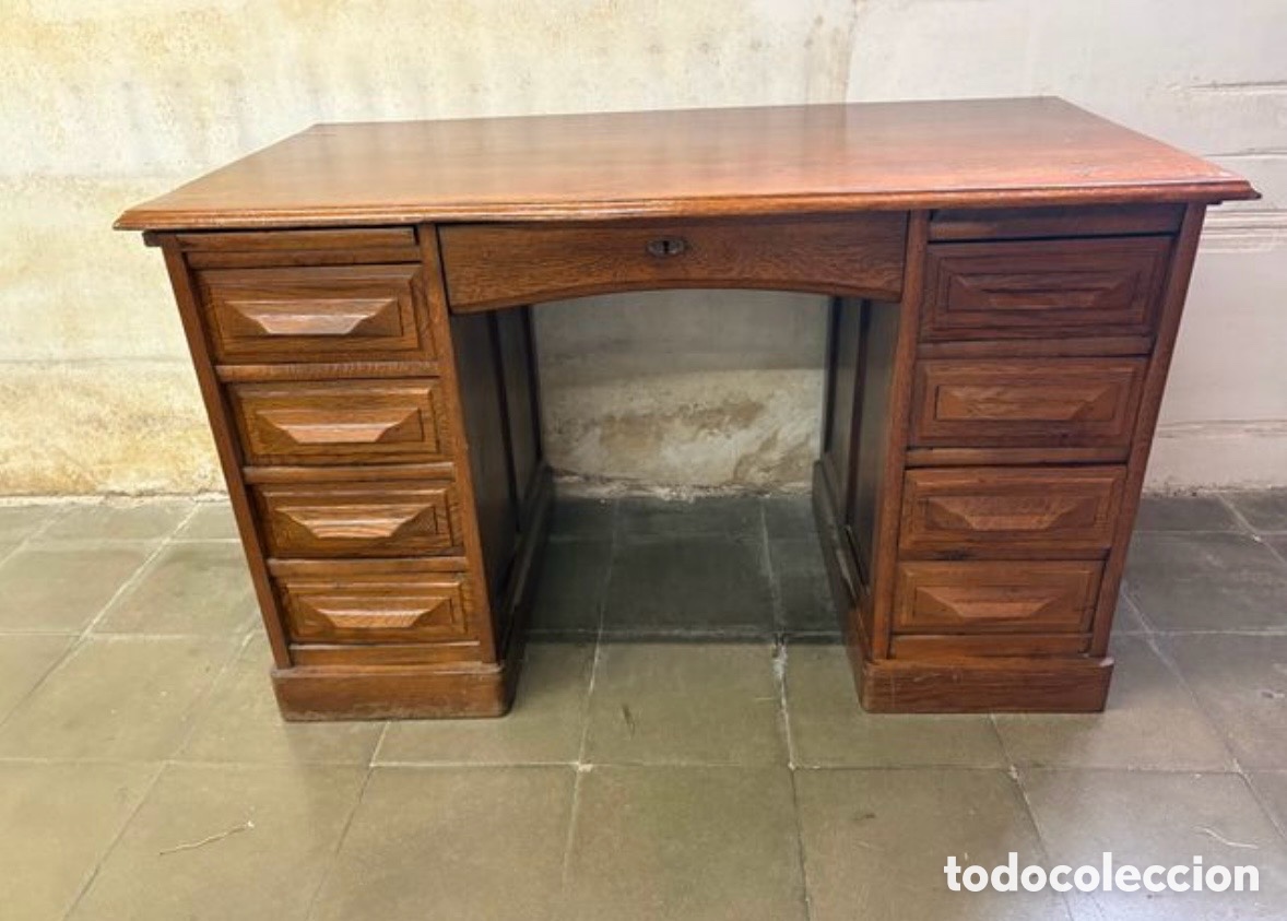 Antig&uuml;edades: Escritorio de roble antiguo - Foto 3