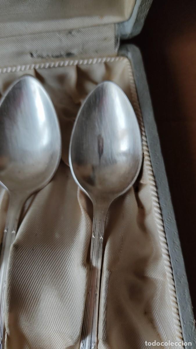 Antig&uuml;edades: Conjunto de 6 cucharas de postre de Alpaca - Foto 15