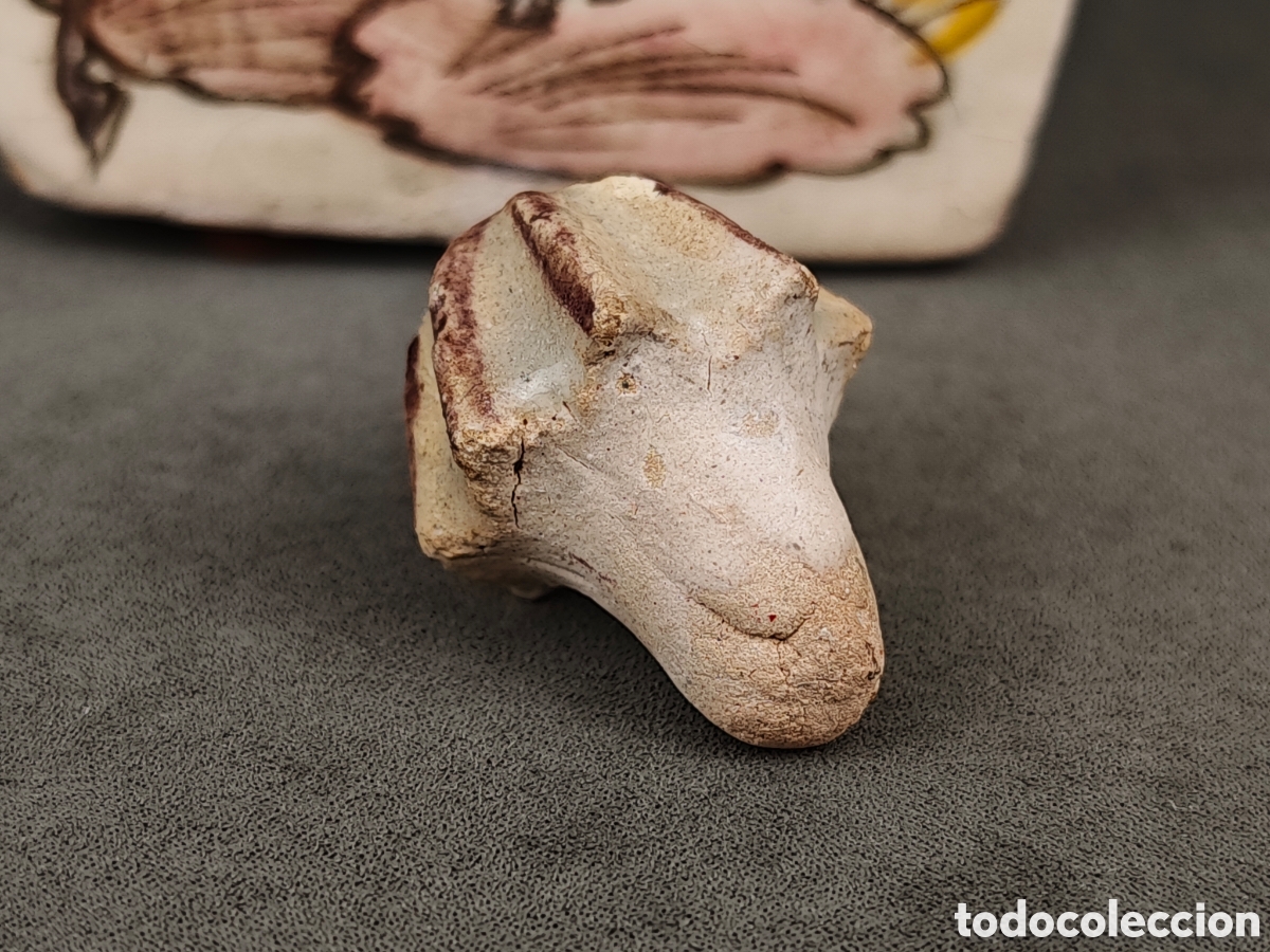 Antig&uuml;edades: Antigua Botella Triangular de Cer&aacute;mica Iran&iacute; Siglo XIX - Foto 11