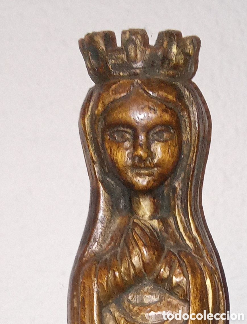 Antig&uuml;edades: VIRGEN ANTIGUA TALLADA A MANO - Foto 2