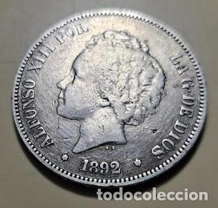 Antig&uuml;edades: Duro plata Alfonso XIII - Foto 2