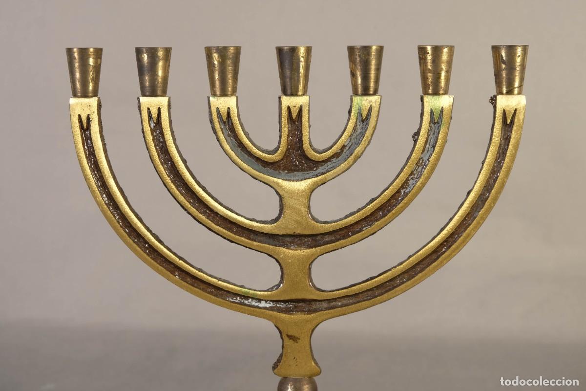 Antig&uuml;edades: CANDELABRON DE 7 LUCES EN METAL DORADO - Foto 2