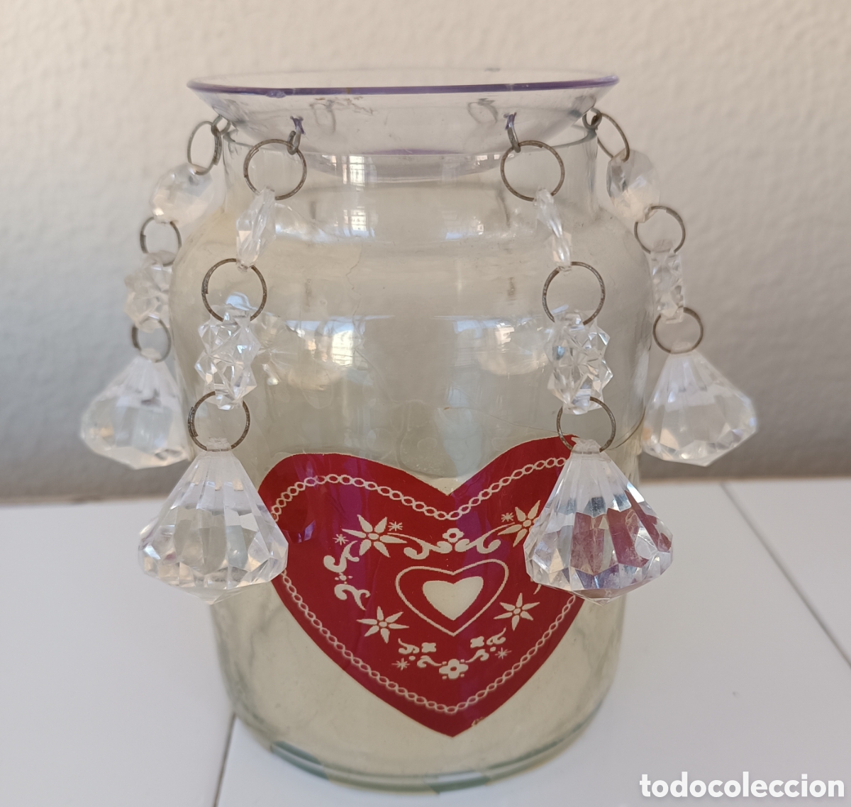 Oggetti Antichi: 2 Cazoletas para l&aacute;mpara o porta velas con pendelocas talladas.