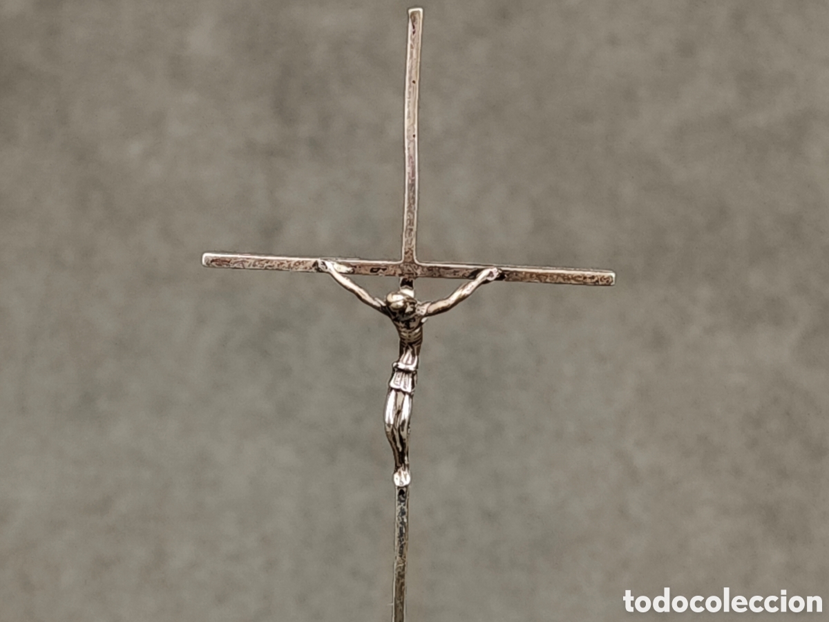 Antig&uuml;edades: Antiguo Crucifijo de Plata - Foto 2