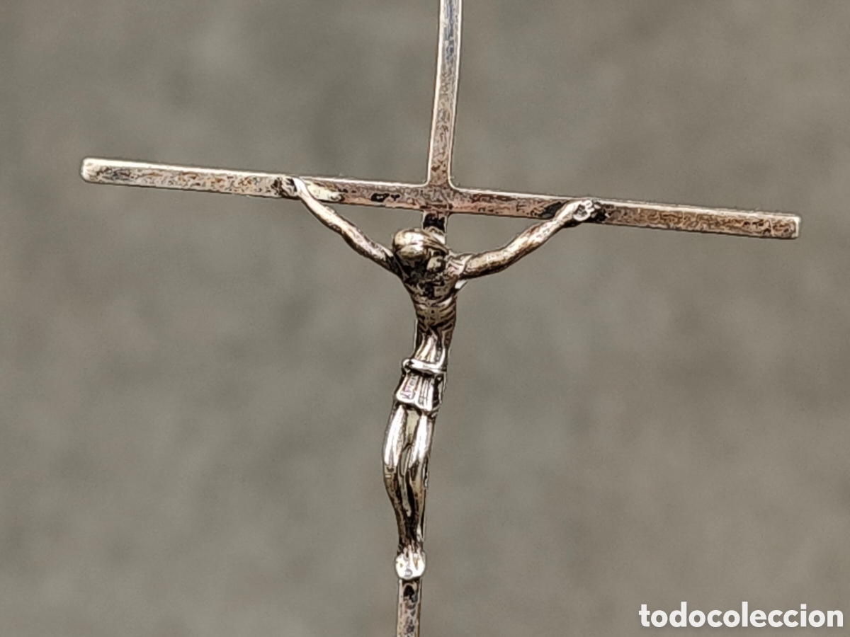 Antig&uuml;edades: Antiguo Crucifijo de Plata - Foto 3