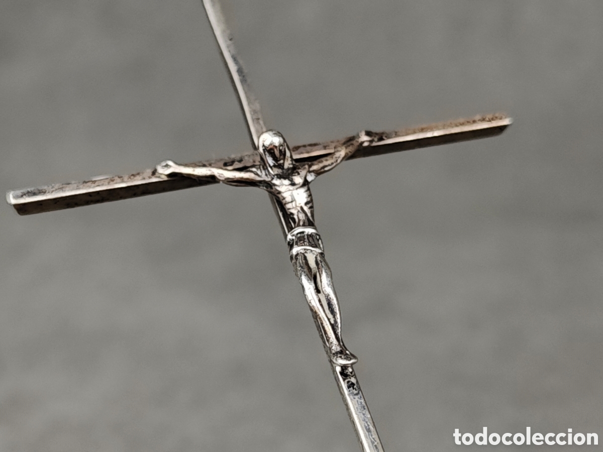 Antig&uuml;edades: Antiguo Crucifijo de Plata - Foto 13