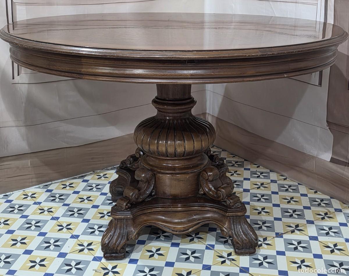 Antig&uuml;edades: MESA DE COMEDOR EXTENSIBLE DE FINALES DEL SIGLO XIX - Foto 5