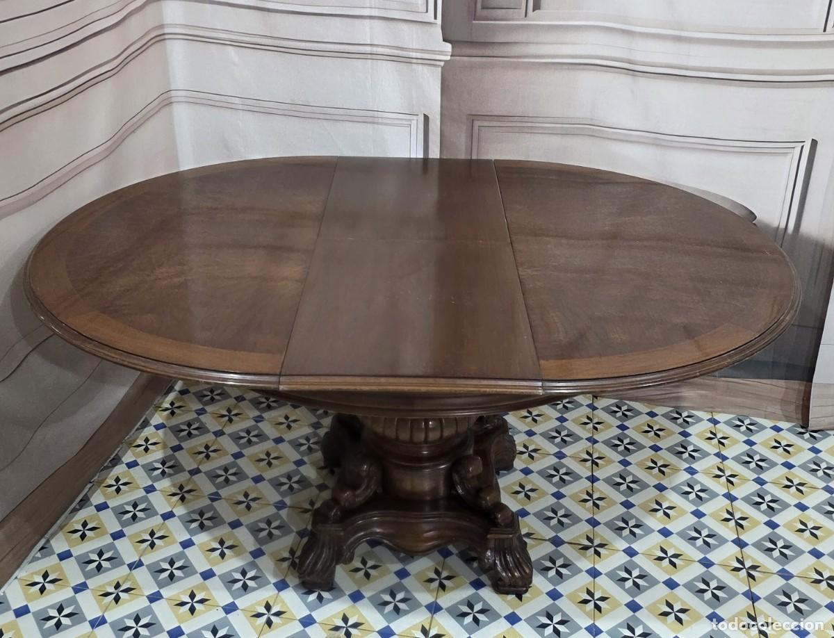 Antig&uuml;edades: MESA DE COMEDOR EXTENSIBLE DE FINALES DEL SIGLO XIX - Foto 3