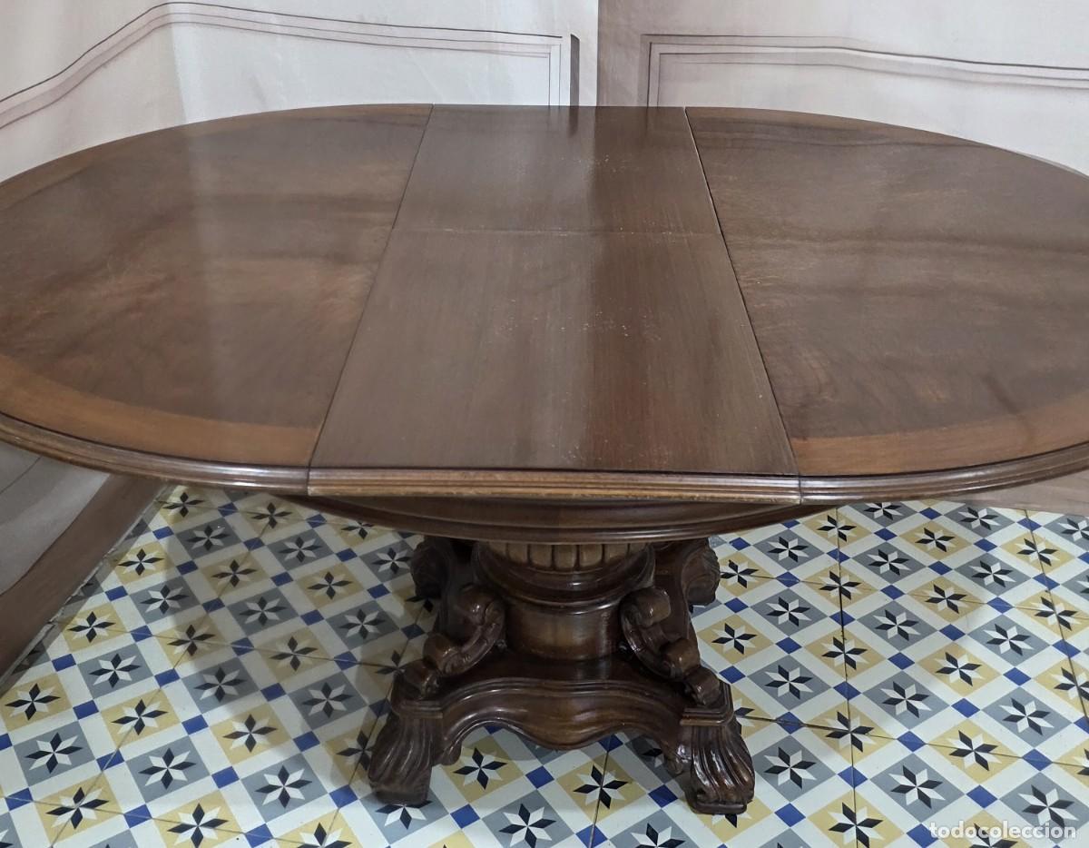 Antig&uuml;edades: MESA DE COMEDOR EXTENSIBLE DE FINALES DEL SIGLO XIX - Foto 6