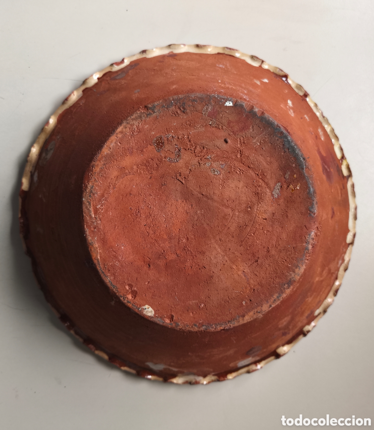 Antig&uuml;edades: lebrillo antiguo, recipiente tradicional de barro, - Foto 3