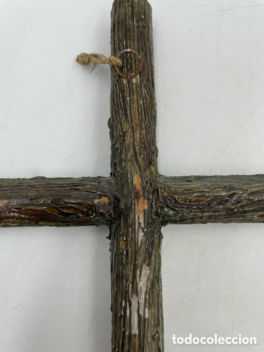 Antig&uuml;edades: Cruz de madera. Le&ntilde;o. - Foto 6