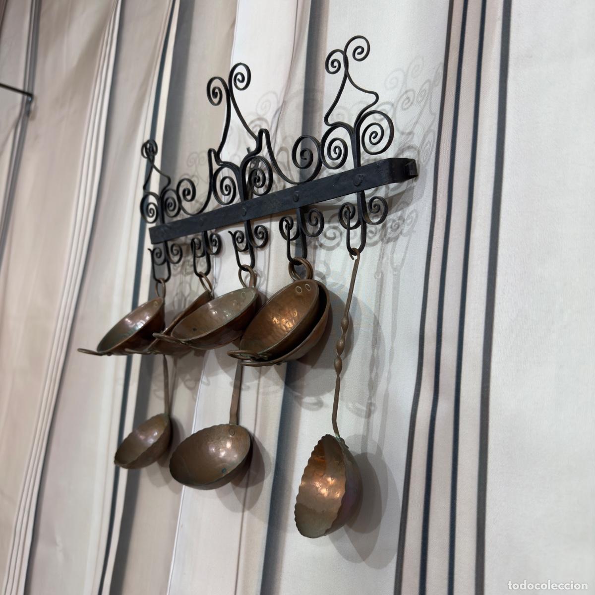 Antig&uuml;edades: Antigua Espetera de hierro y Lat&oacute;n. - Foto 3