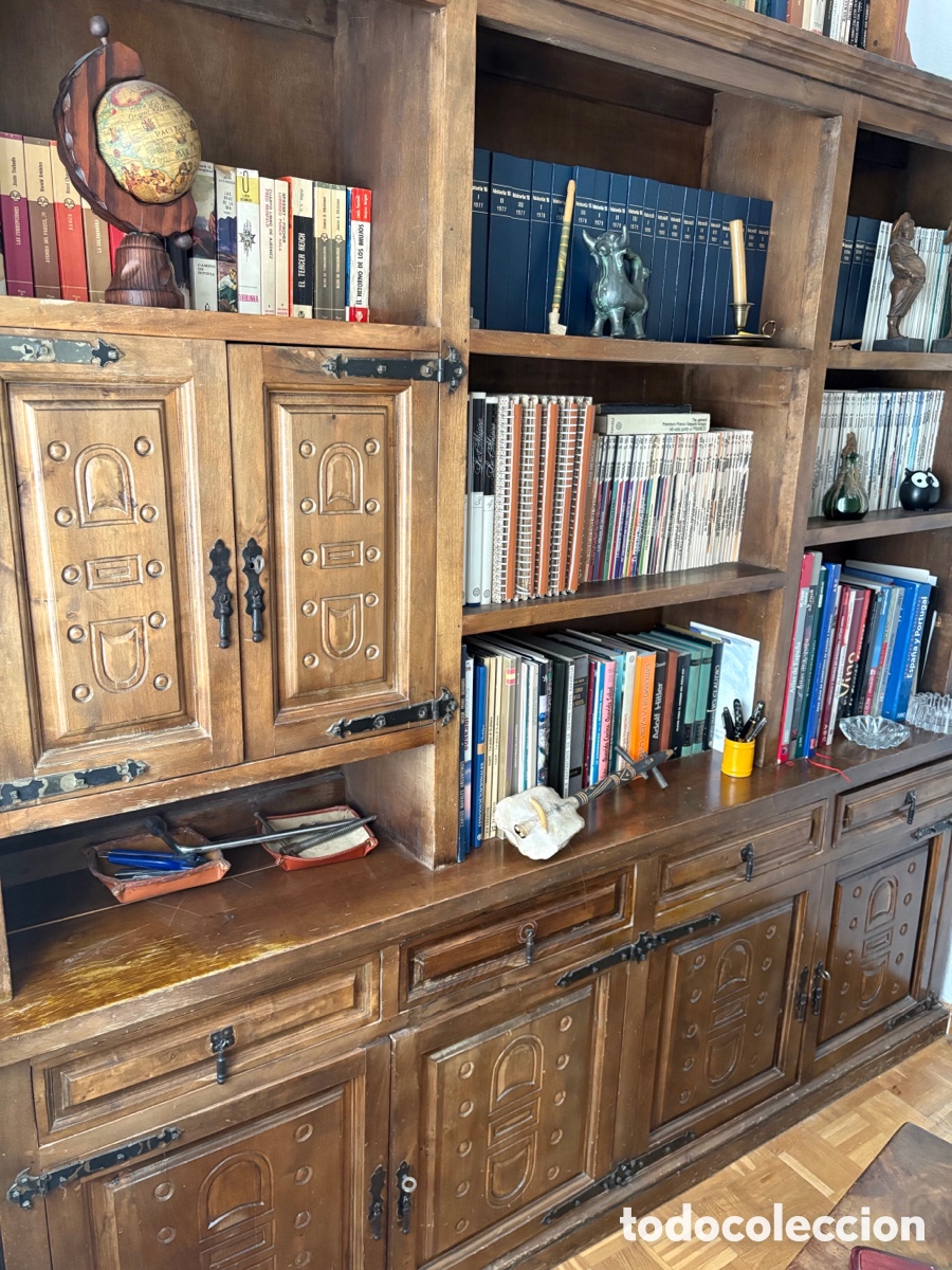 Antig&uuml;edades: Conjunto se despacho con escritorio, sill&oacute;n y librer&iacute;a - Foto 5