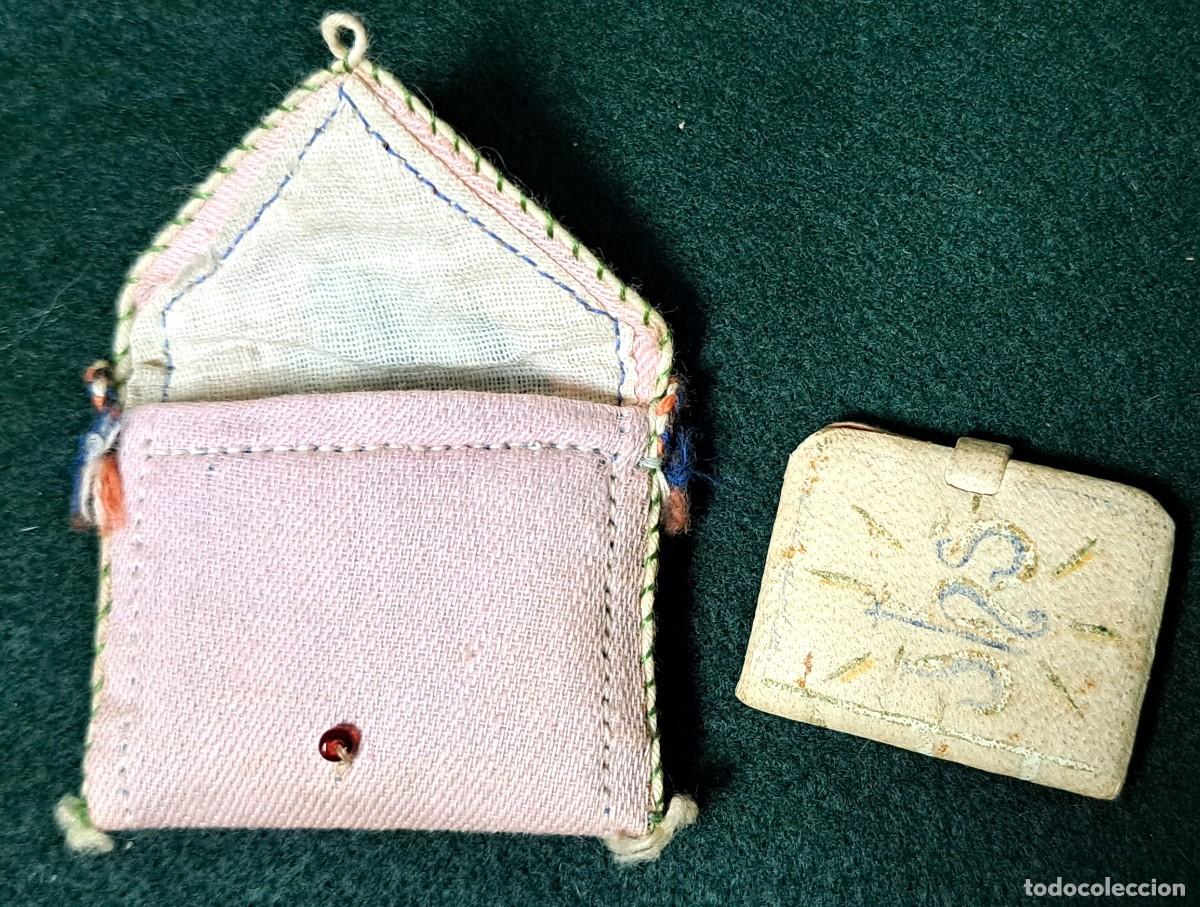 Antig&uuml;edades: Bolsa devocional con librito de los santos evangelios, siglo XIX - Foto 1