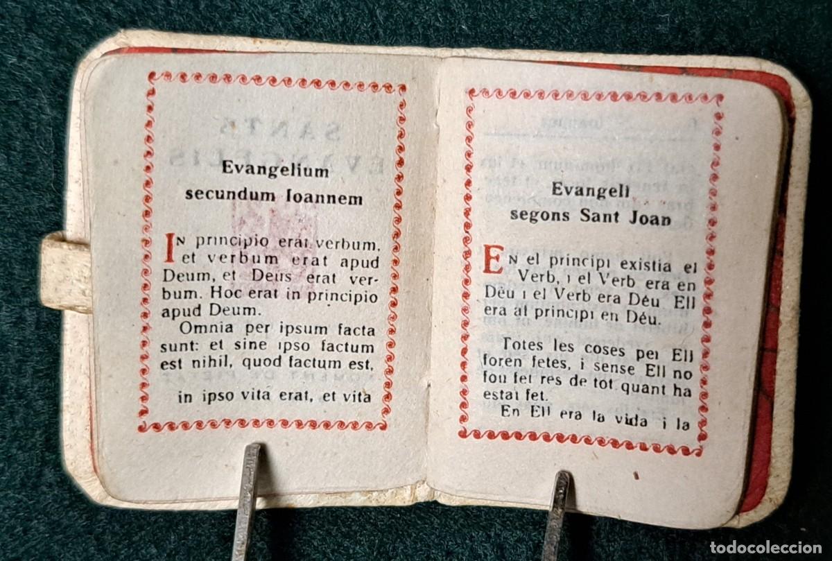 Antig&uuml;edades: Bolsa devocional con librito de los santos evangelios, siglo XIX - Foto 8