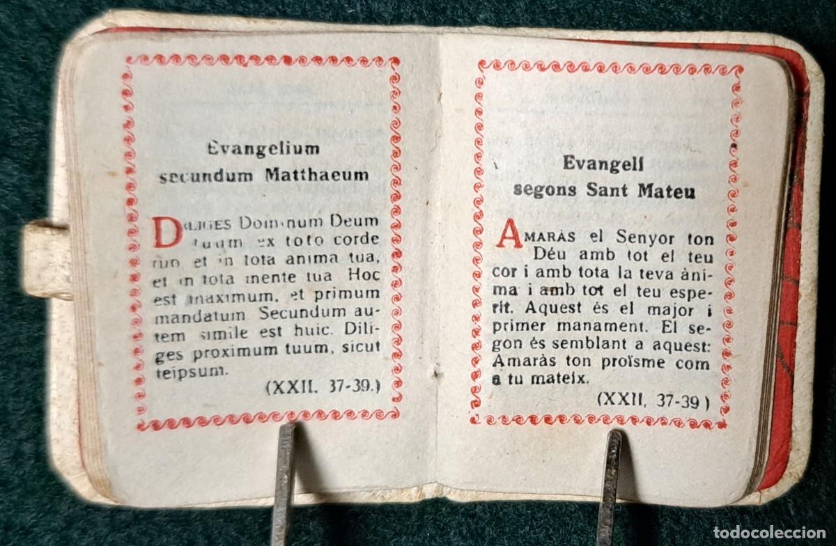 Antig&uuml;edades: Bolsa devocional con librito de los santos evangelios, siglo XIX - Foto 9