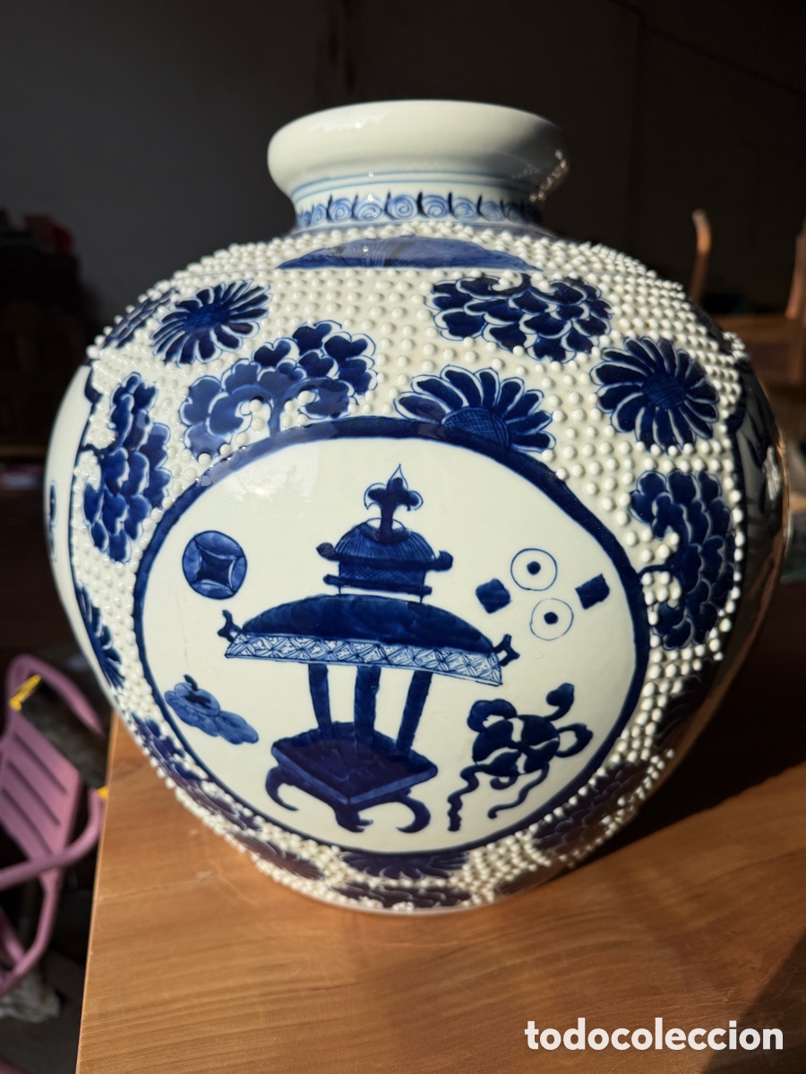 Antig&uuml;edades: Porcelana china jarron - Foto 2