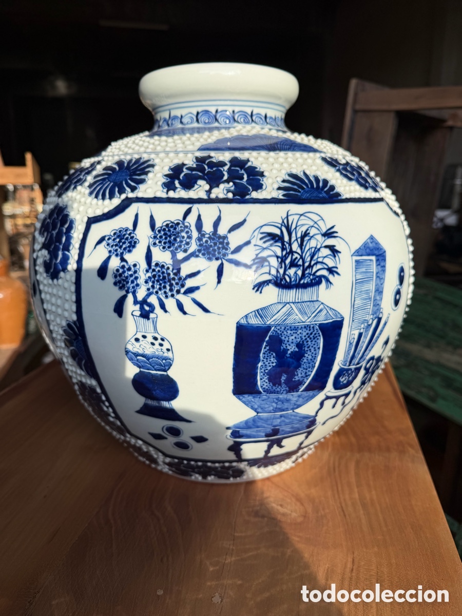 Antig&uuml;edades: Porcelana china jarron - Foto 4