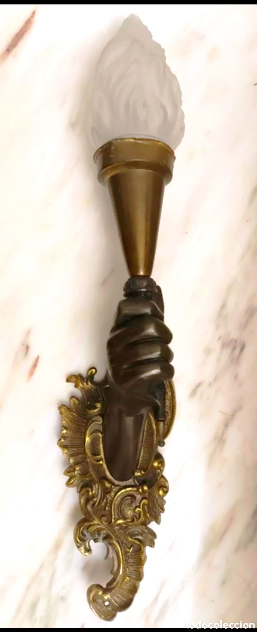 Antig&uuml;edades: Aplique Art Dec&oacute; bronce - Foto 1