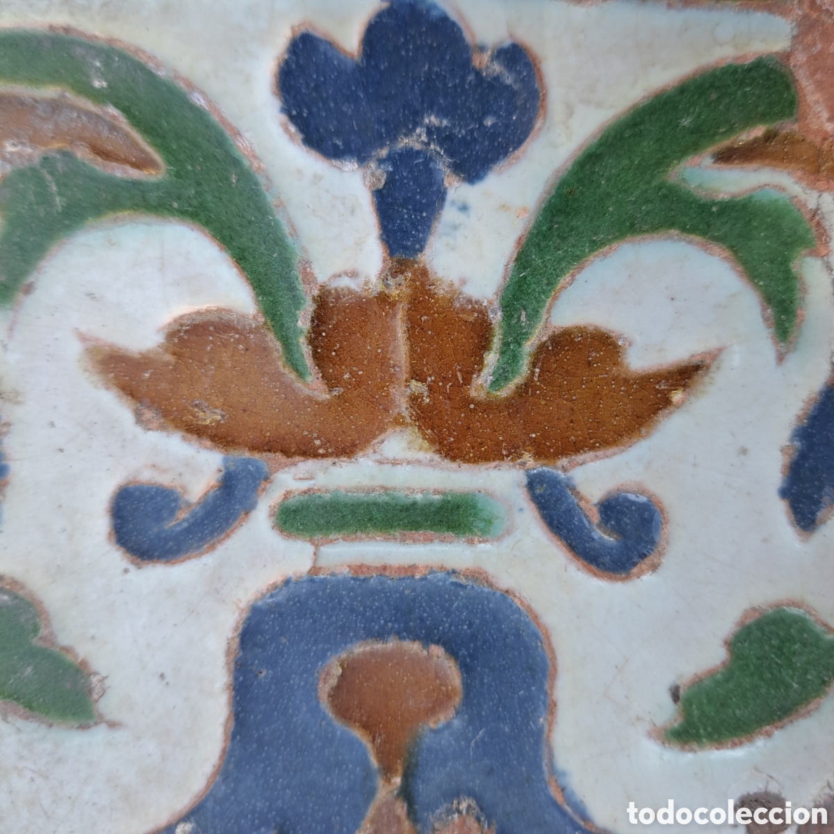 Antig&uuml;edades: Azulejo Toledo. Siglo XVI. - Foto 3