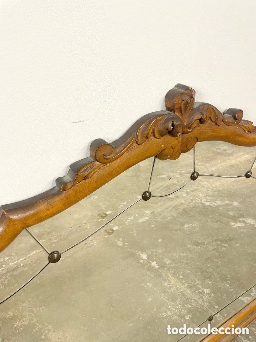 Antig&uuml;edades: Espejo antiguo con marco de madera - Foto 4