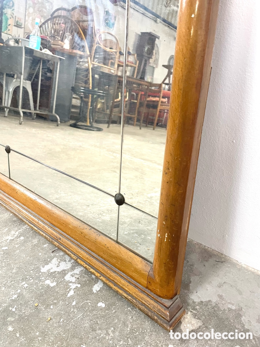 Antig&uuml;edades: Espejo antiguo con marco de madera - Foto 6