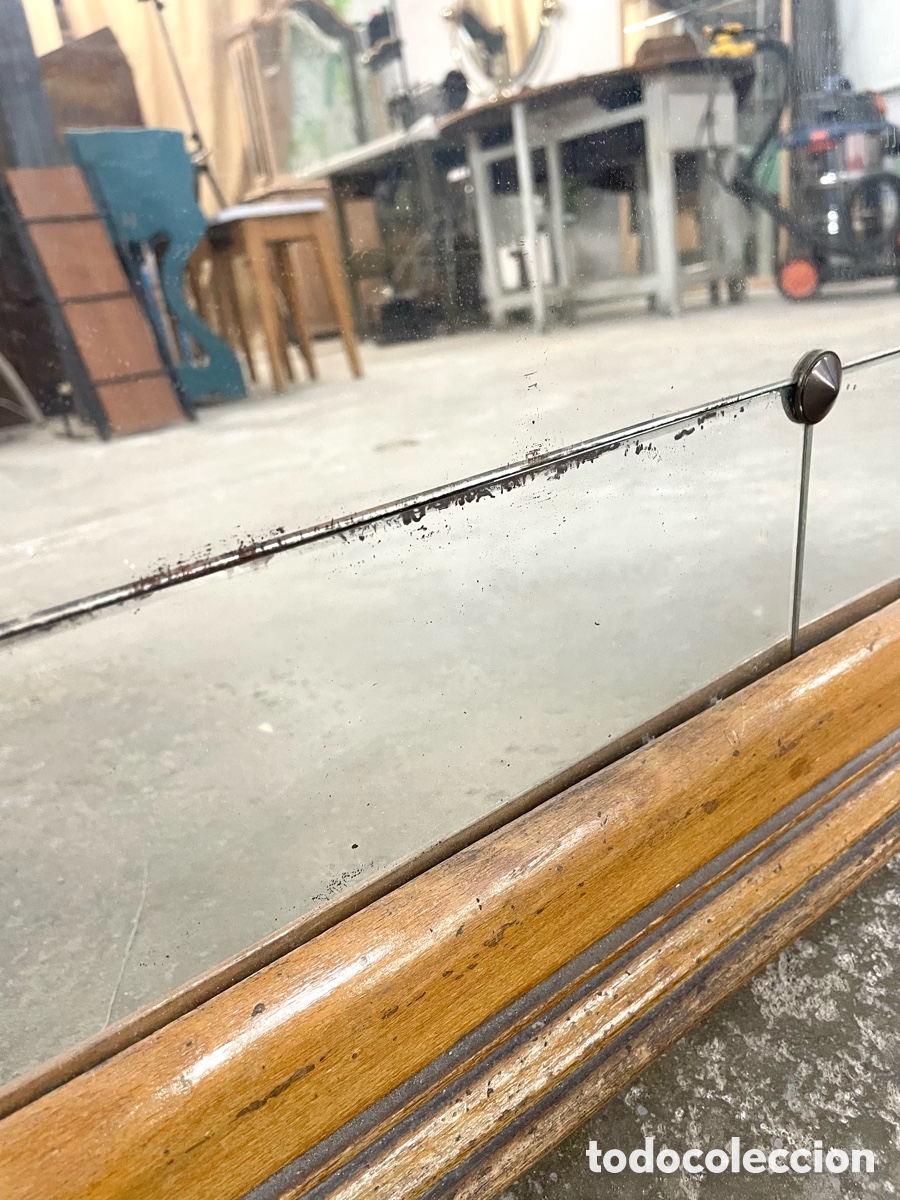 Antig&uuml;edades: Espejo antiguo con marco de madera - Foto 7