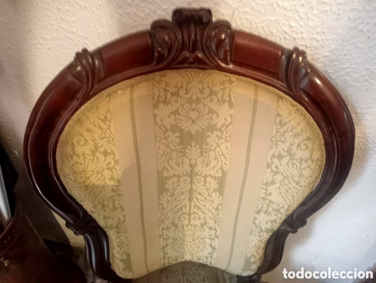 Antig&uuml;edades: Sillas y consola isabelinas de caoba - Foto 3