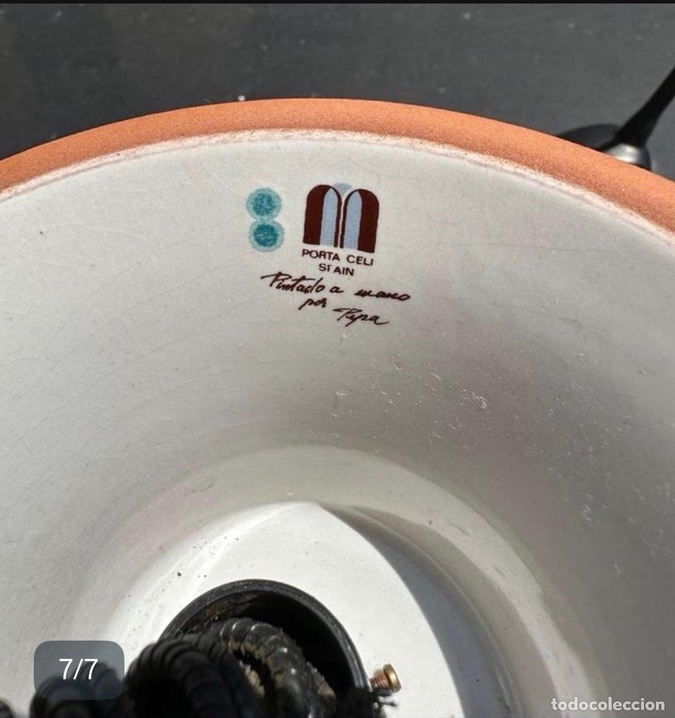Antig&uuml;edades: LAMPARA DE TECHO PINTADO A MANO - Foto 2